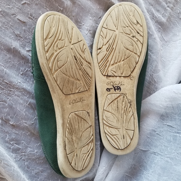OluKai Loafers Nohea Perf Green Slip On Size 9.5 - Picture 4 of 5
